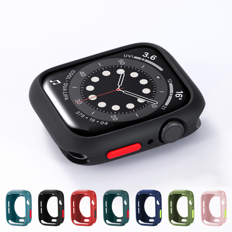 เคสซิลิโคนนิ่ม สีแคนดี้ สําหรับ Apple Watch 9 8 7 6 Se 5 45 มม. 42 มม. 38 Iwatch Serie 44 มม. 40 มม. 41 มม.