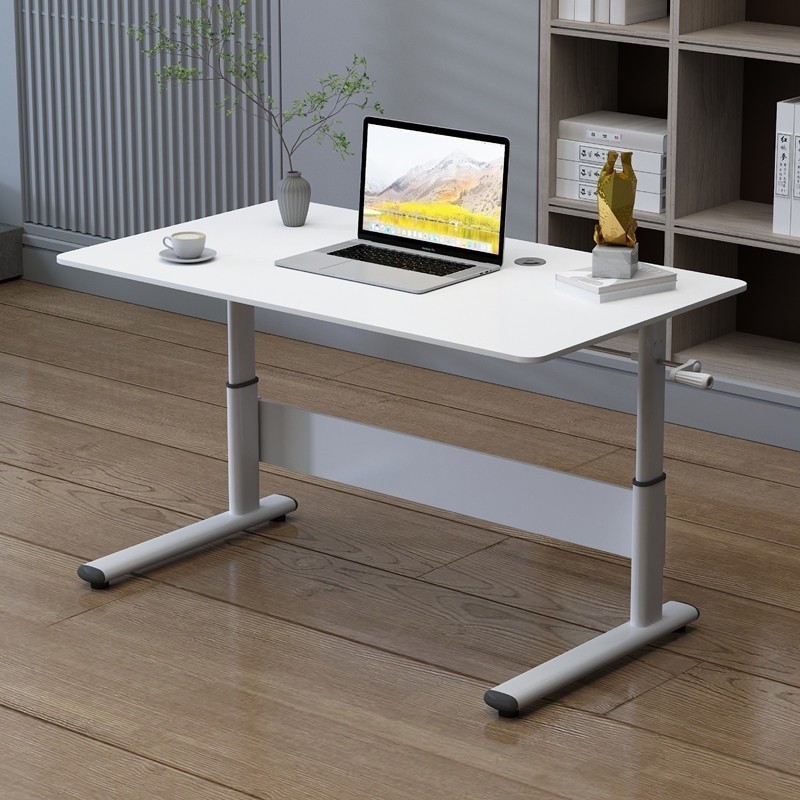 Lla2 โต๊ะยืนแก้วโต๊ะปรับได้เคลื่อนย้ายได้ปรับความสูงโต๊ะศึกษา Dest พร้อมล้อ