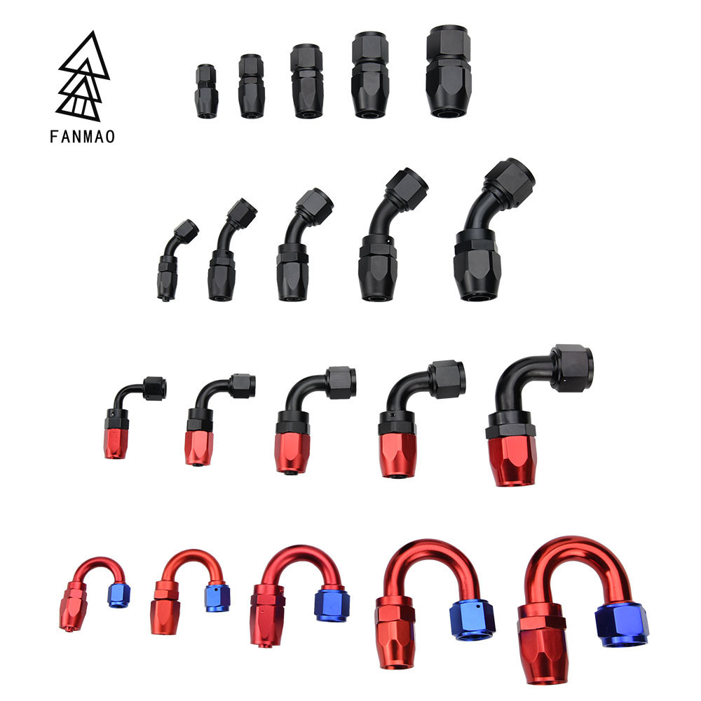 Fanmao อะแดปเตอร์ท่อน้ํามันเชื้อเพลิง AN4 AN6 AN8 AN10 AN12 ตรง 0 45 90 180 องศา สําหรับ CPE ไนล่อนถ