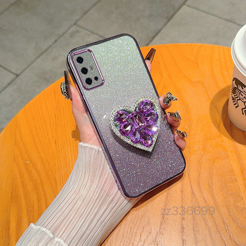 เคส VIVO V17 VIVO V19 NEO VIVO V15 เคสโทรศัพท์มือถือ ซิลิโคนนิ่ม ชุบไฟฟ้า กันกระแทก พร้อมที่ตั้งวาง 