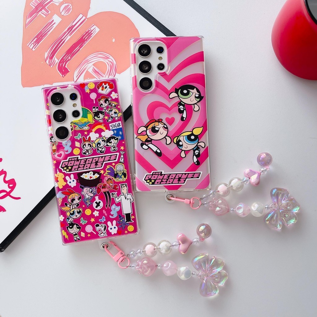 เคสโทรศัพท์มือถือ ซิลิโคนนิ่ม TPU ใส ลายการ์ตูน The Powerpuff Girls สําหรับ Samsung Galaxy S22 S23FE S24 Ultra Plus A52 A55 A13 A53 A23 A24
