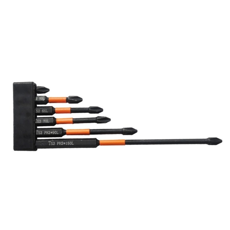 พีซีเอฟ * 6ชิ้น 25 50 65 70 90 150มิลลิเมตรแม่เหล็กข้ามไขควงบิตช่างไฟฟ้าเครื่องมือไฟฟ้า