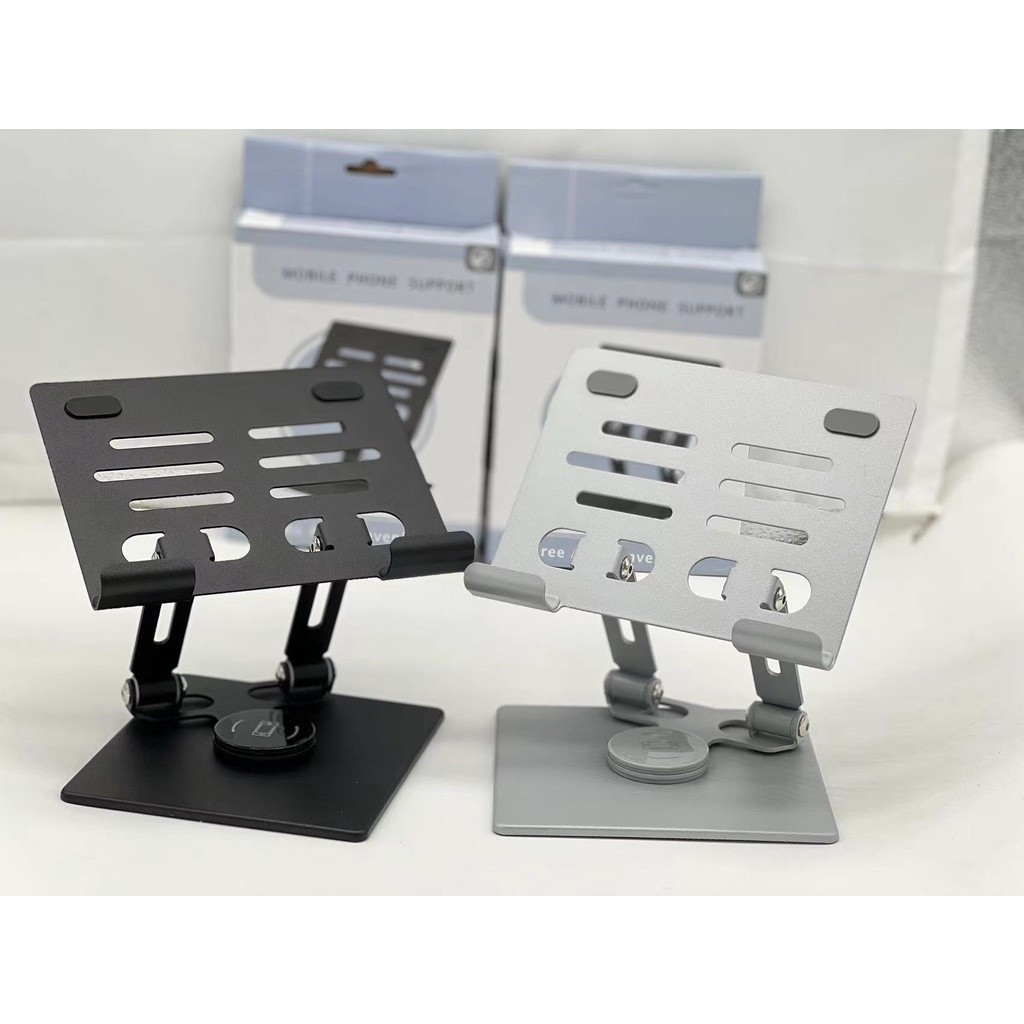 ขาตั้งแท็บเล็ตตั้งโต๊ะอลูมิเนียมอัลลอยด์ พับได้ หมุนได้ 360 องศา แบบพกพา Take away รุ่นA812 - รูปที่ 4