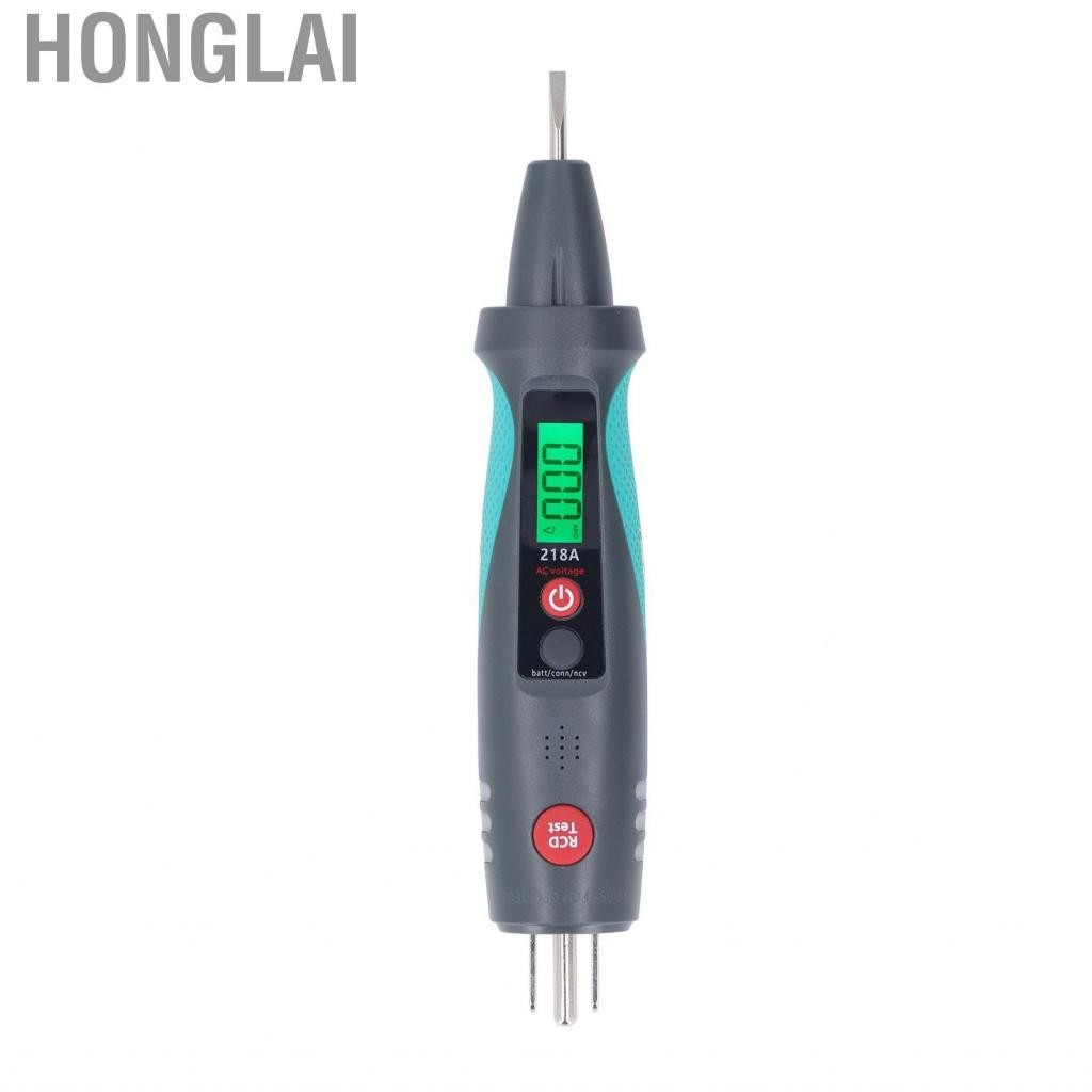 Honglai Electrical Tester Easy To Read 218A AC12V‑300V Socket Non Contact LCD Display Multifunctional with Flashlight for