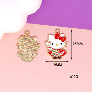 2 ชิ้น/ล็อตการ์ตูน Kitty แมวชุดแต่งงานเคลือบโลหะผสมเคลือบจี้อุปกรณ์เสริม Charms สําหรับผู้หญิง, Key Chain/ต่างหู/สร้อยคอจี้ทําด้วยมือ DIY เครื่องประดับ 046