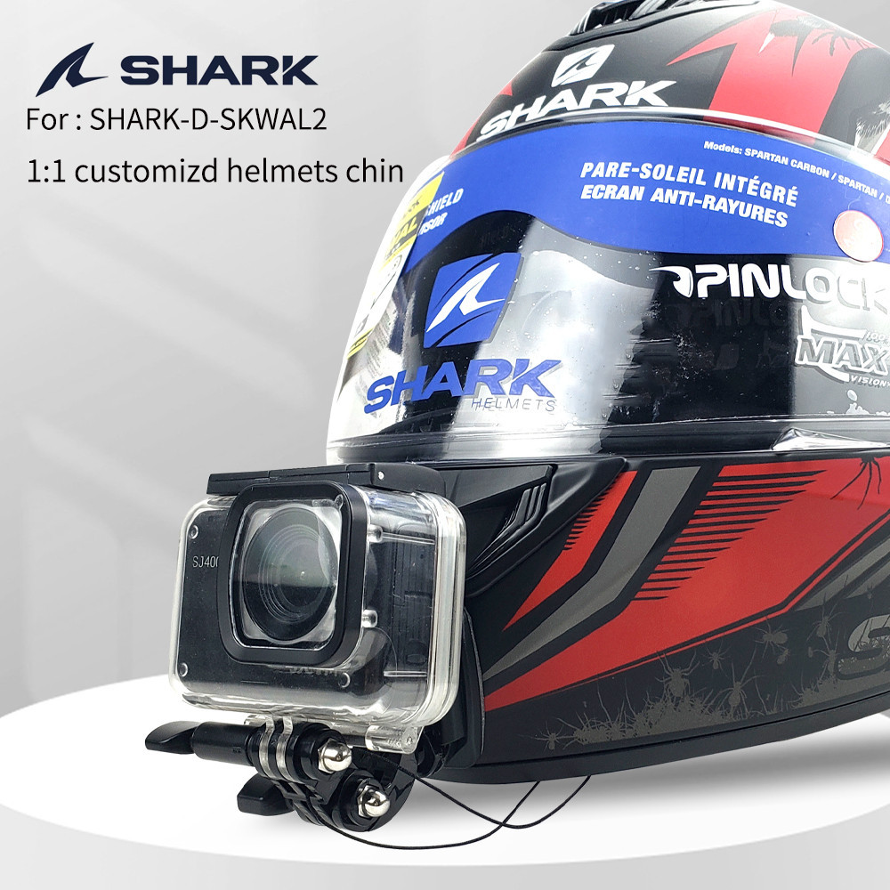 อุปกรณ์เสริมเมาท์ยึดหมวกกันน็อคอลูมิเนียม สําหรับ Shark race R GP SPARTAN-GT D-SKWAL2 GoPro Insta360 Dji