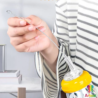 Arkeed แปรงล้างหลอดดูด จุกนม ขนไนล่อน ไม่ทำให้เป็นรอย Stainless steel straw brush