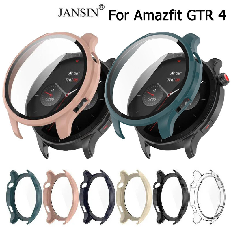 เคส Amazfit GTR 4 เคส + ฟิลม์กระจกในตัว case สําหรับ amazfit gtr4 Smart Watch นาฬิกาอัฉริยะ เคสกระจกนิรภัย