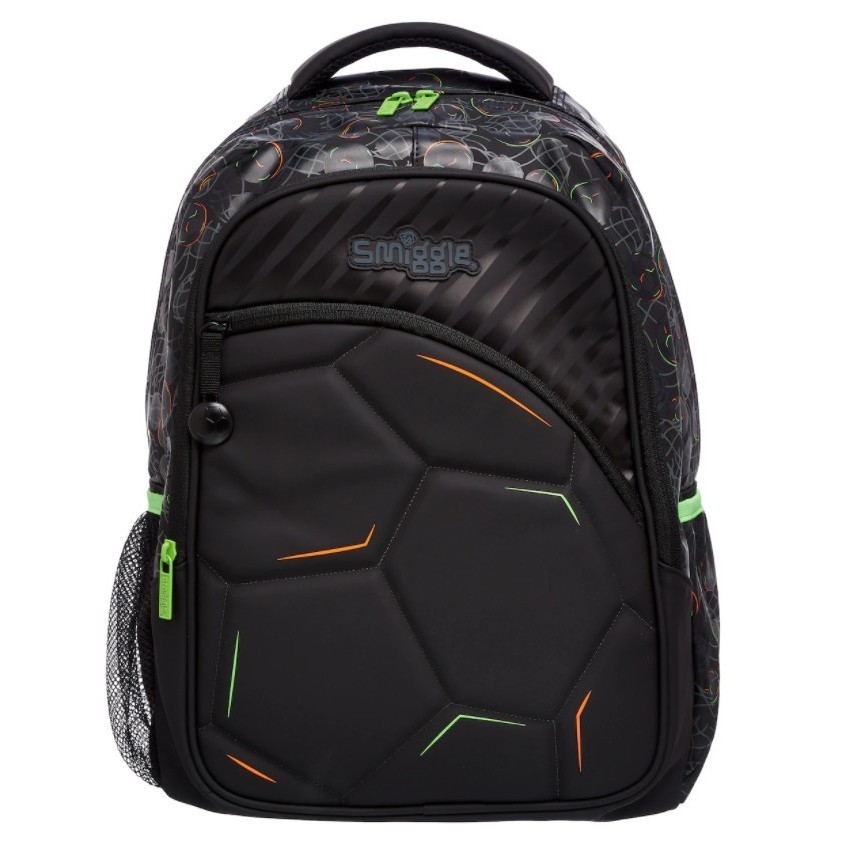✈✈Smiggle Kick Backpack กระเป๋าสมิกเกอร์สีดำ ลายบอล เรียบหรู ✈✈ ขนาด 16 นิ้ว สีม่วงเมทริค ของแท้ NZD