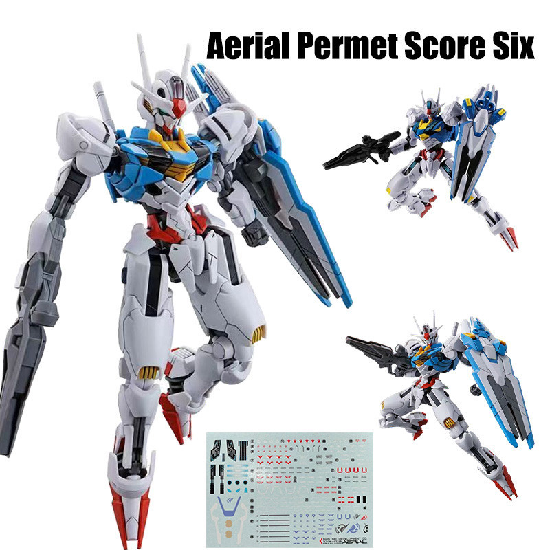 Hg Aerial Permet Score Six 1/144 Aerial Permet Figure HG Permet Action Figure Assemble Model Kids Gu