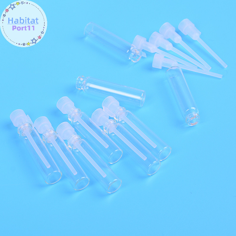Habitatport 10/50ชิ ้ นมินิ 1ml ขวดแก ้ วขวดห ้ องปฏิบัติการเปล ่ าน ้ ํามัน th