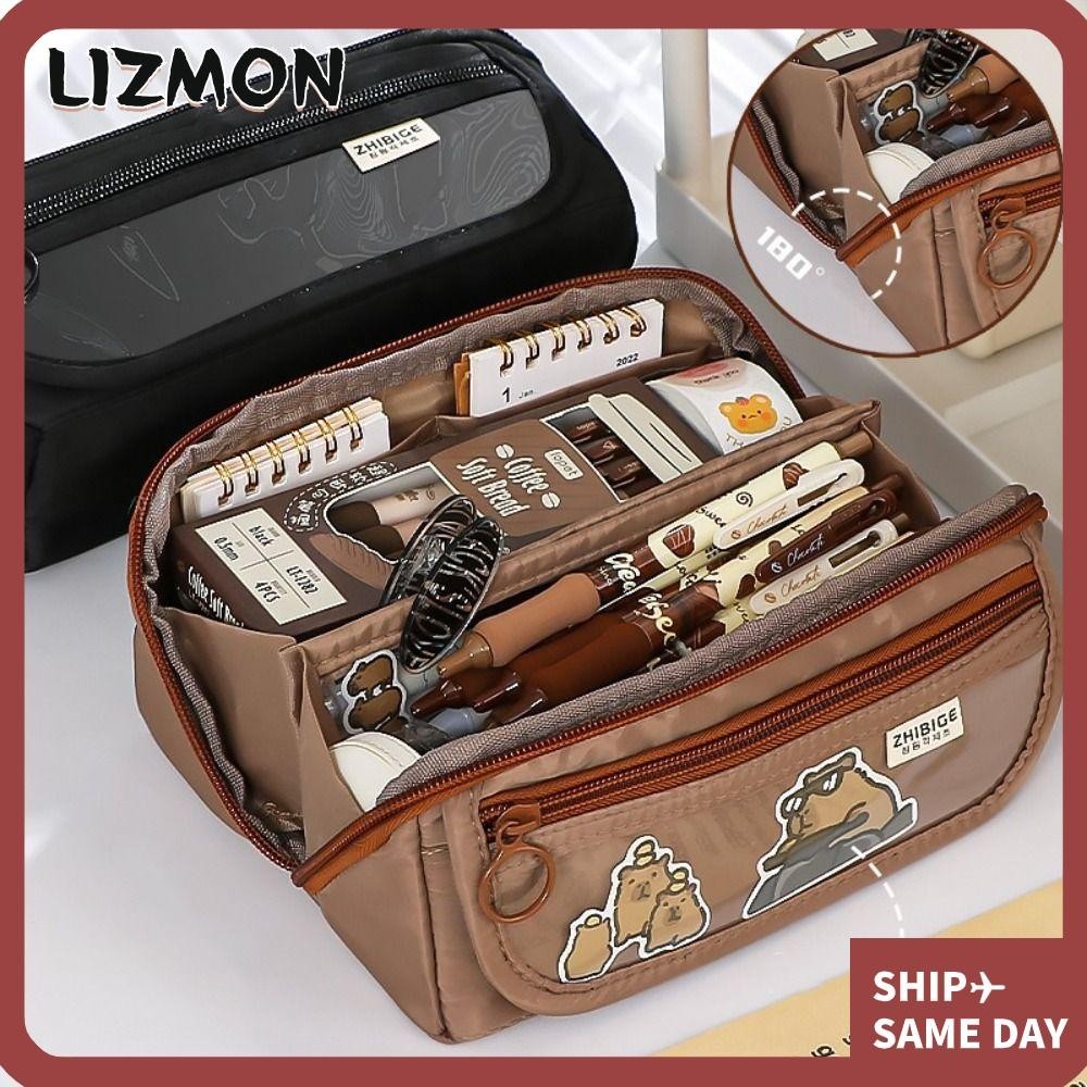Lizmon กระเป๋าดินสอ กันน้ํา 9 ชั้น จุของได้เยอะ คุณภาพสูง สําหรับนักเรียน