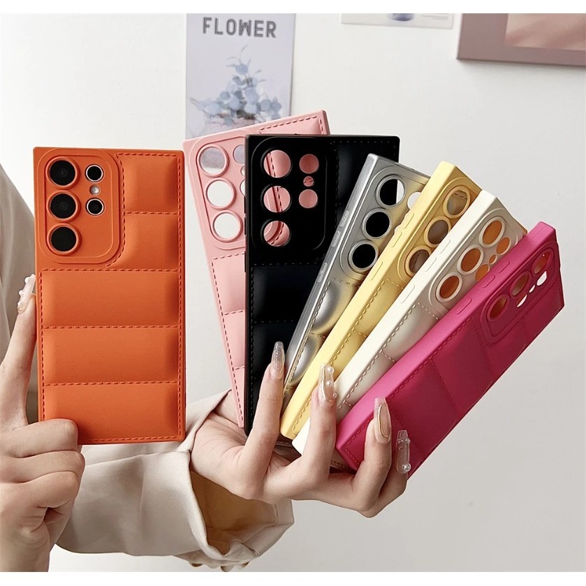 SAMSUNG Waveปักเป้าลงเสื้อแจ็คเก็ตเคสโทรศัพท์samsung Galaxy A13 A14 A23 A24 A25 A32 A33 A34 A55 A35 A15 กรณีสีทึบปกอ่อน
