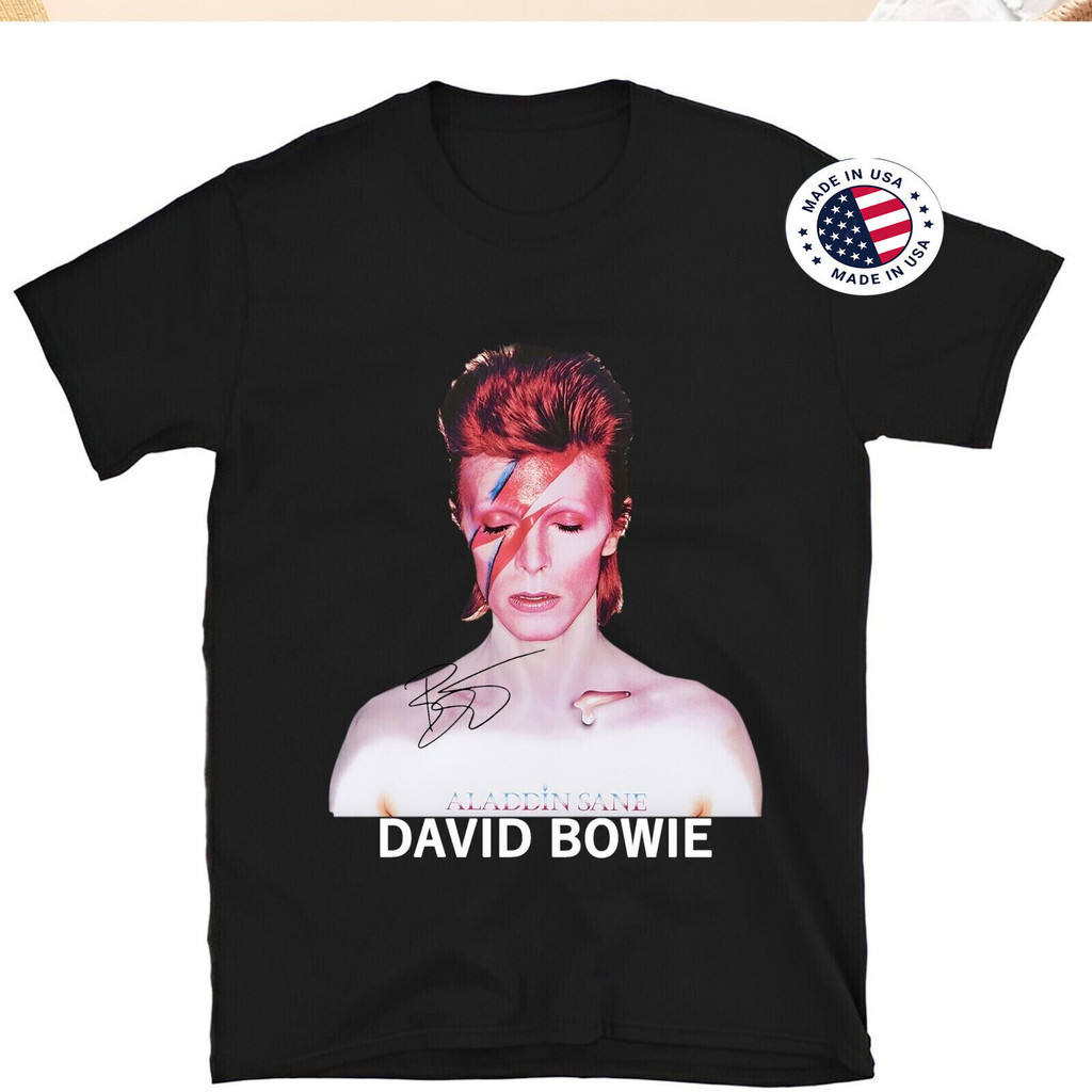 เสื้อยืด พิมพ์ลายวาฟเฟิล David Bowie สีดํา ไซซ์ xs - 3xl ของขวัญสําหรับเพื่อน 2024    