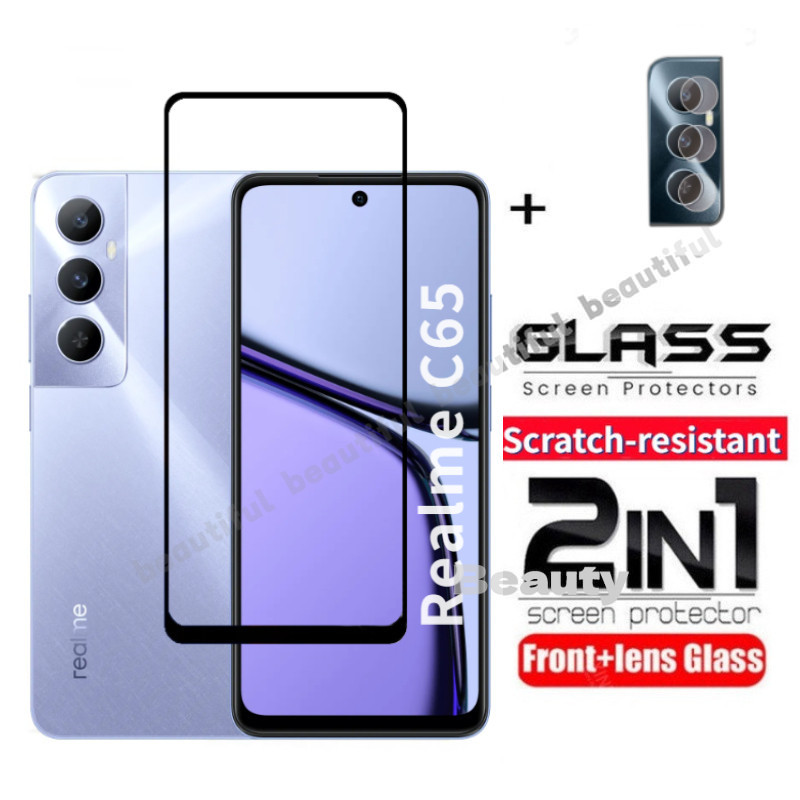 สําหรับrealme C65 ป้องกันหน้าจอกระจกนิรภัยฟิล์มRealme C 65 C67 C75 Realmec65 Real Me C65 RMX3910 กล้