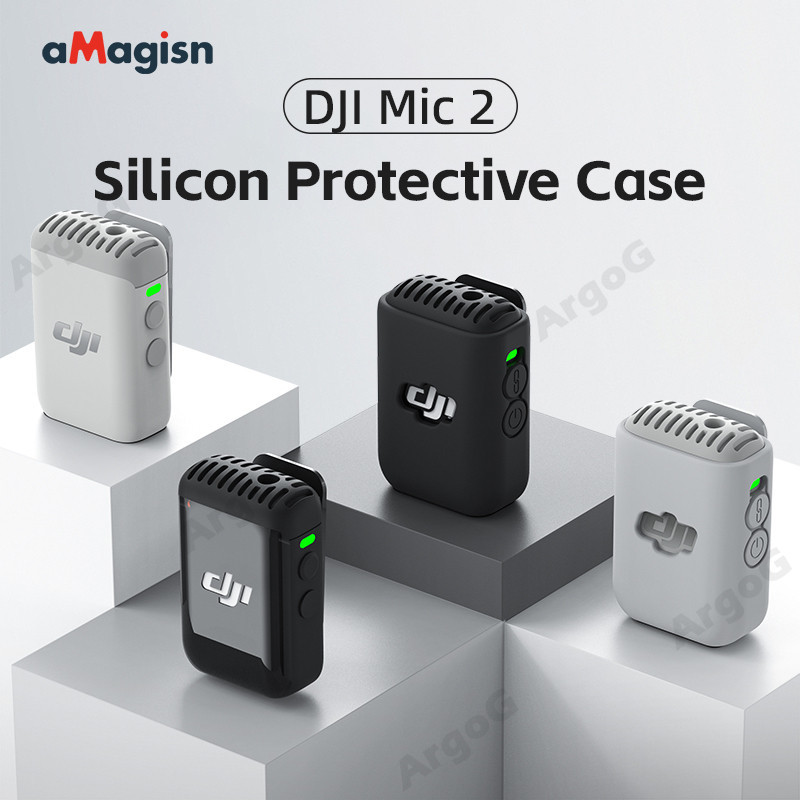 Amagisn เคสซิลิโคน อุปกรณ์เสริม สําหรับ DJI Mic2 DJI Mic2