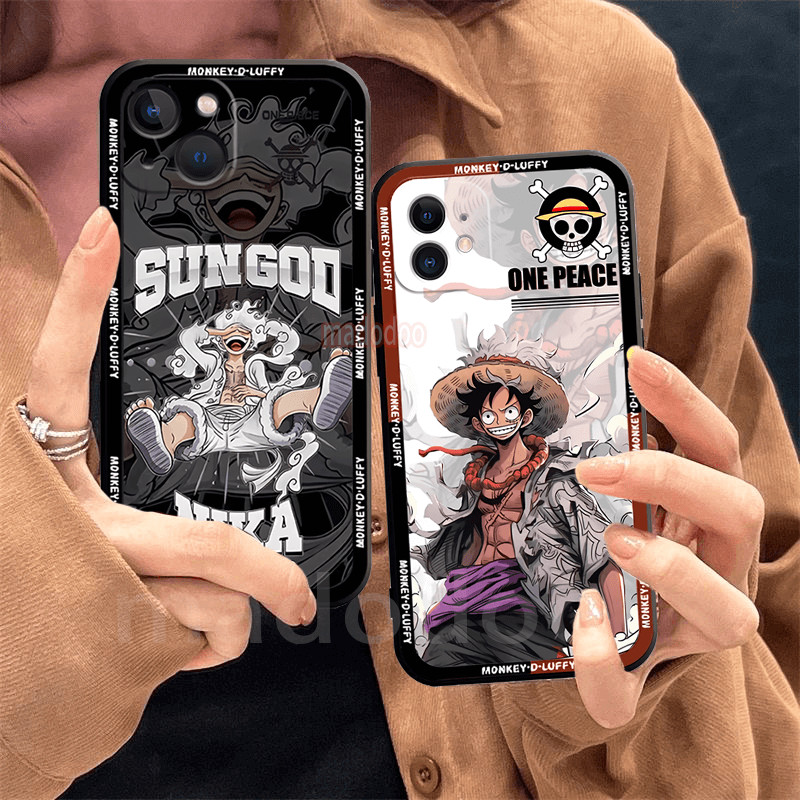 Casing Samsung Galaxy S23 S22 S21 S20 FE Plus A20S A10S A9 A7 2018 Note 20 Ultra 4G 5G J7 Pro J6 J4 J2 Prime Plus Straight Edge Fine Hole Silicone Soft Phone Case Cool Luffy Gear Fifth: Sun God Nika Back Cover 1MDD 69