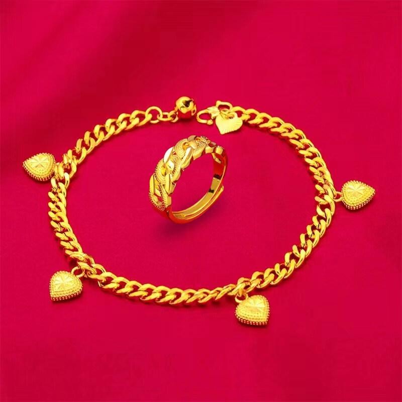 Gold 916 Lelong สร ้ อยข ้ อมือผู ้ หญิง Viral Gold Korea Cop 916 Gold สร ้ อยข ้ อมือกรุงเทพสําหรับผู ้ หญิง Chain