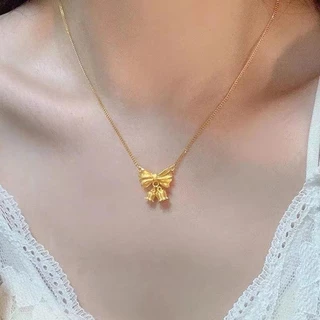 🧡ร้านไทยพร้อมส่ง🧡 สร้อยคอ สร้อยทอง จี้รูปโบว์ เครื่องประดับ แฟชั่น สำหรับผู้หญิง สไตล์เกาหลี N177