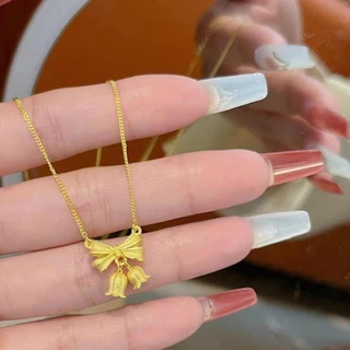 🧡ร้านไทยพร้อมส่ง🧡 สร้อยคอ สร้อยทอง จี้รูปโบว์ เครื่องประดับ แฟชั่น สำหรับผู้หญิง สไตล์เกาหลี N177