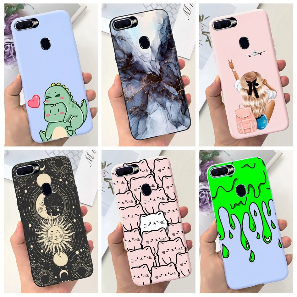 เคสโทรศัพท์ ซิลิโคนนิ่ม กันกระแทก ลายหินอ่อน ดวงจันทร์ แฟชั่น สําหรับ OPPO F9 F9 Pro CPH1823 CPH1881 CPH1825 F9