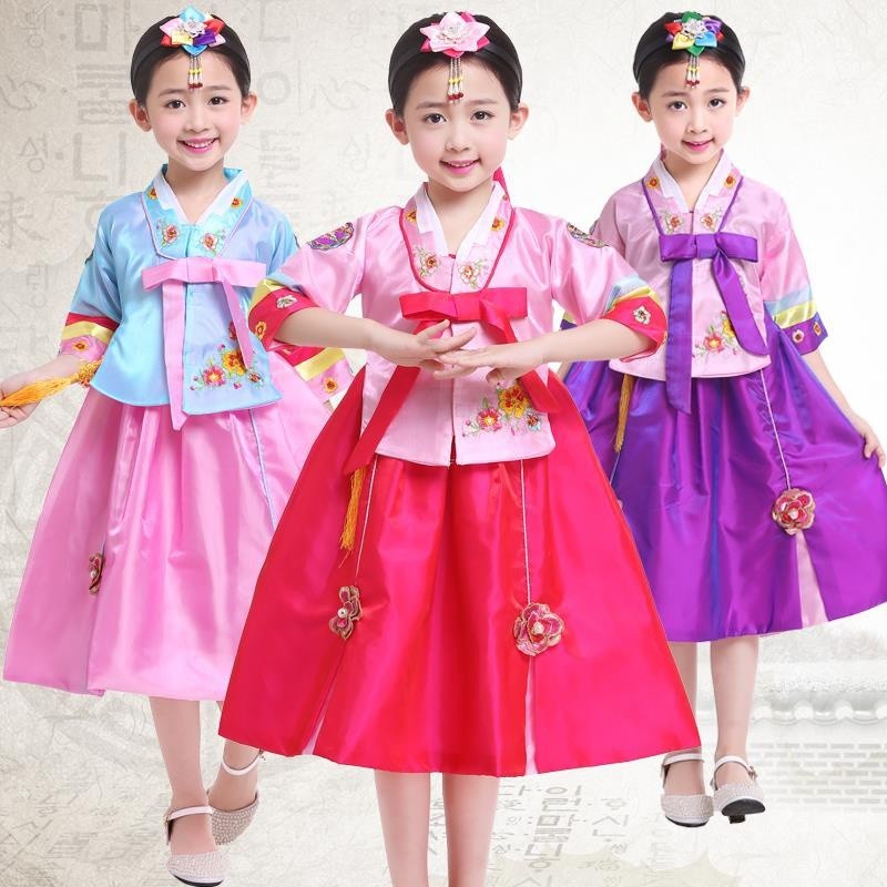 * ชุดฮันบก แบบดั้งเดิม เกาหลี * ชุดฮันบก โชว์เครื่องแต่งกาย สําหรับเด็ก จังหวะใหม่ เสื้อผ้าเด็กเกาหลี ชุดเวทีเด็กผู้หญิง