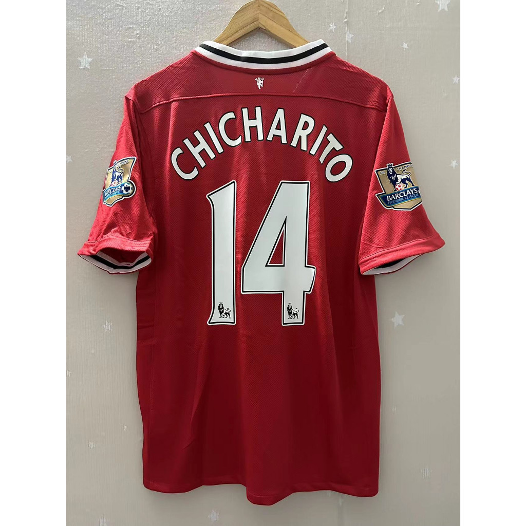 เสื้อกีฬาแขนสั้น ลายทีมชาติฟุตบอล MAN-U ROONEY J.S.PARK CHICHARITO ชุดเหย้า คุณภาพสูง ไซซ์ 11-12