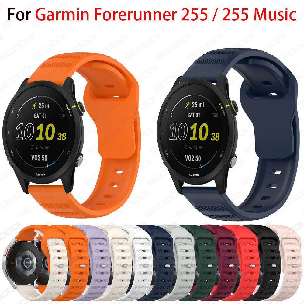 สายนาฬิกาข้อมือซิลิโคน 22 มม. ระบายอากาศ สําหรับ Garmin Forerunner 965 955 265 255