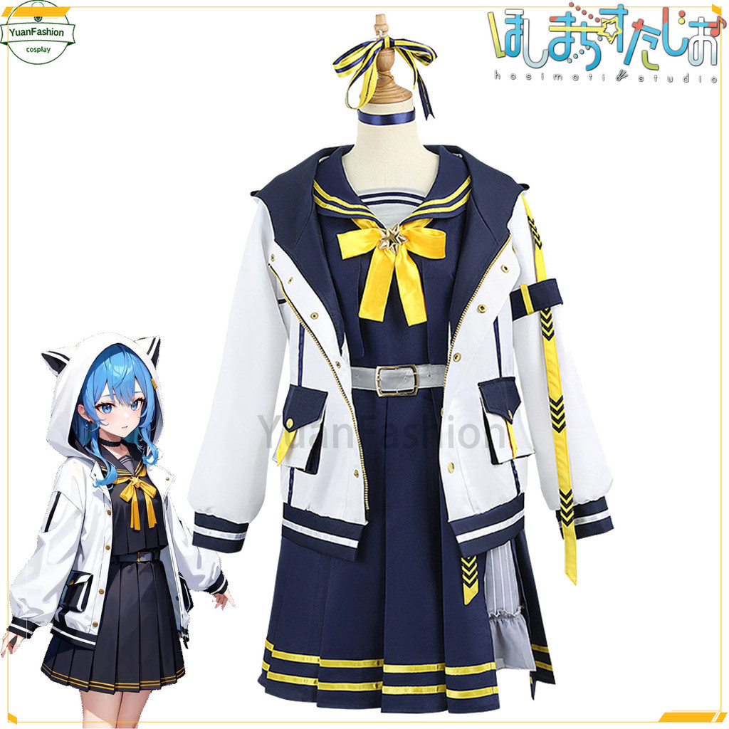 [พร้อมสต็อก] Hololive vtuber คอสเพลย์เสื้อผ้า hosimati suisei คอสเพลย์อะนิเมะเสื้อผ้าหญิงชุดกะลาสีที่สมบูรณ์แบบฟื้นฟู