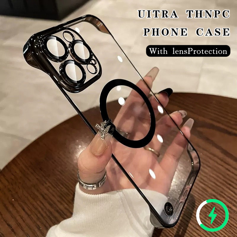 เคสโทรศัพท์มือถือแบบใส บางมาก กันกระแทก กันรอยเลนส์กล้อง หรูหรา สําหรับ iPhone 15 Pro Max 14 13 12 11 Pro Max Plus X XR Xs Max