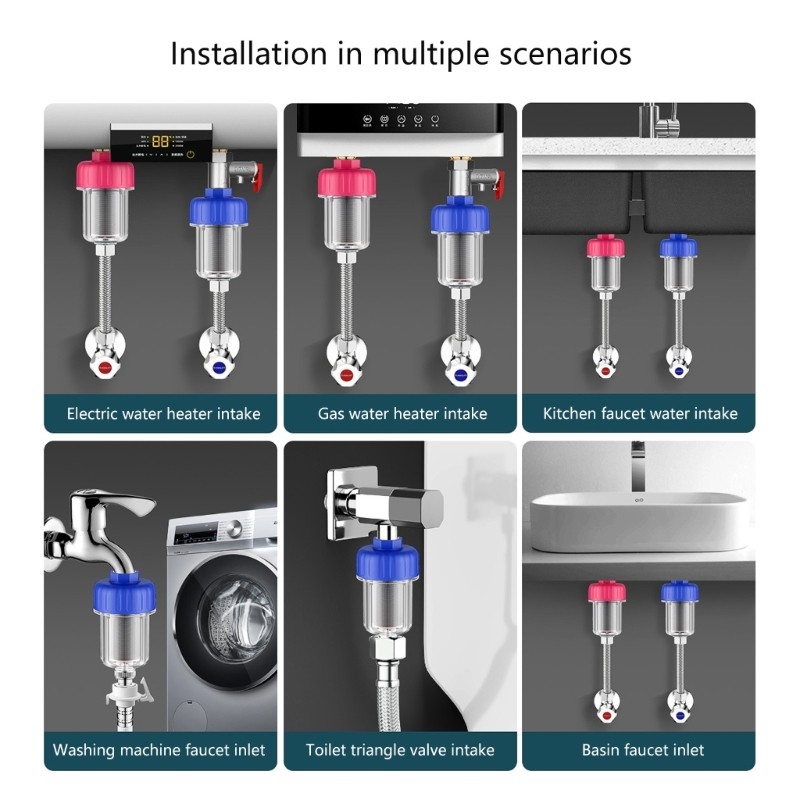 Yoo Pre Filter สําหรับเครื่องทําน้ําอุ่นหัวฝักบัวและเครื่องซักผ้า Tap Scale Filter