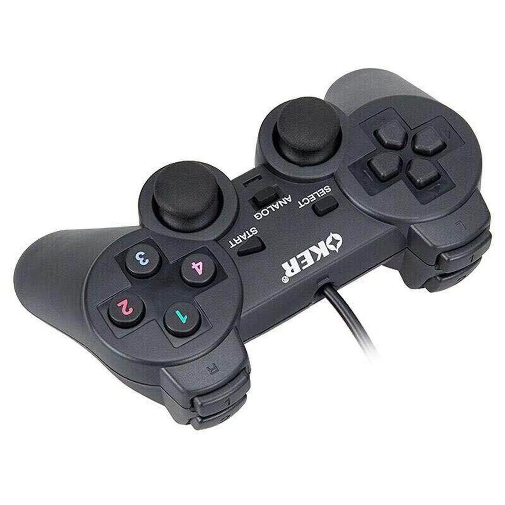 OKER U-706 BLACK JOYSTICK USB จอยเกมส์ PC เดี่ยวสั่น รับประกันศูนย์ไทย 1ปี