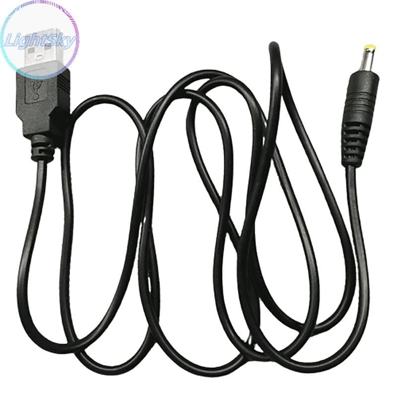 Lightsky 5V USB สายชาร์จสําหรับ PSP 1000 2000 3000 สายชาร์จ DC4.0 พอร์ตปลั๊กสายชาร์จสายไฟสีดํา TH