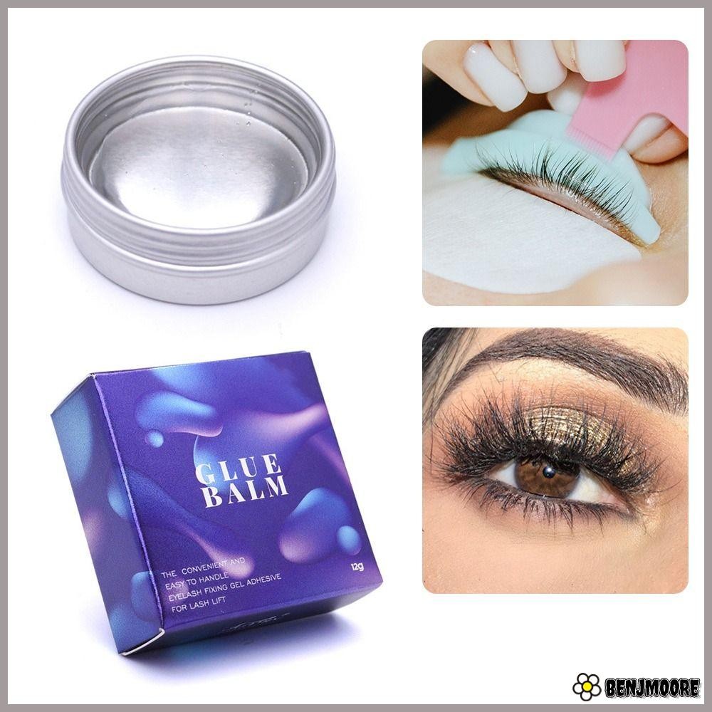 Benjmoore Perm Eyelashes กาวเจลรีดผ้าเครื่องมือ Strong Adhesion Lash Lifting กาว Professional Extension Lifting ไม่ระคายเคือง Strong Sticky Lifting Lashes Balm