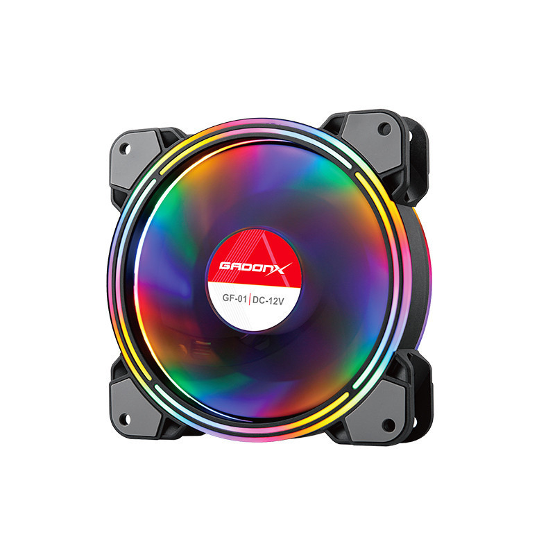 Gadonx GF-01 RGB Fan Case 120mm พัดลมเคส พัดลมไฟRGB พัดลม120มม - HITECHubon