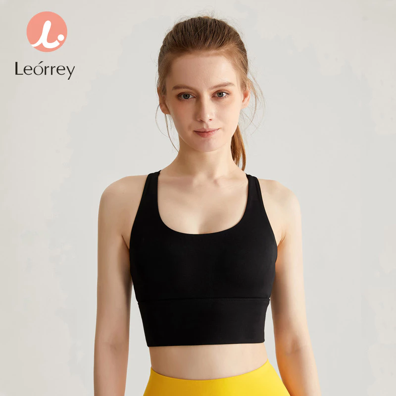 Leorrey เสื้อชั้นในออกกำลังกาย โยคะ ฟิตเนส ทรงสปอร์ต เสริมฟองน้ำ ไขว้หลัง thumbnail 8