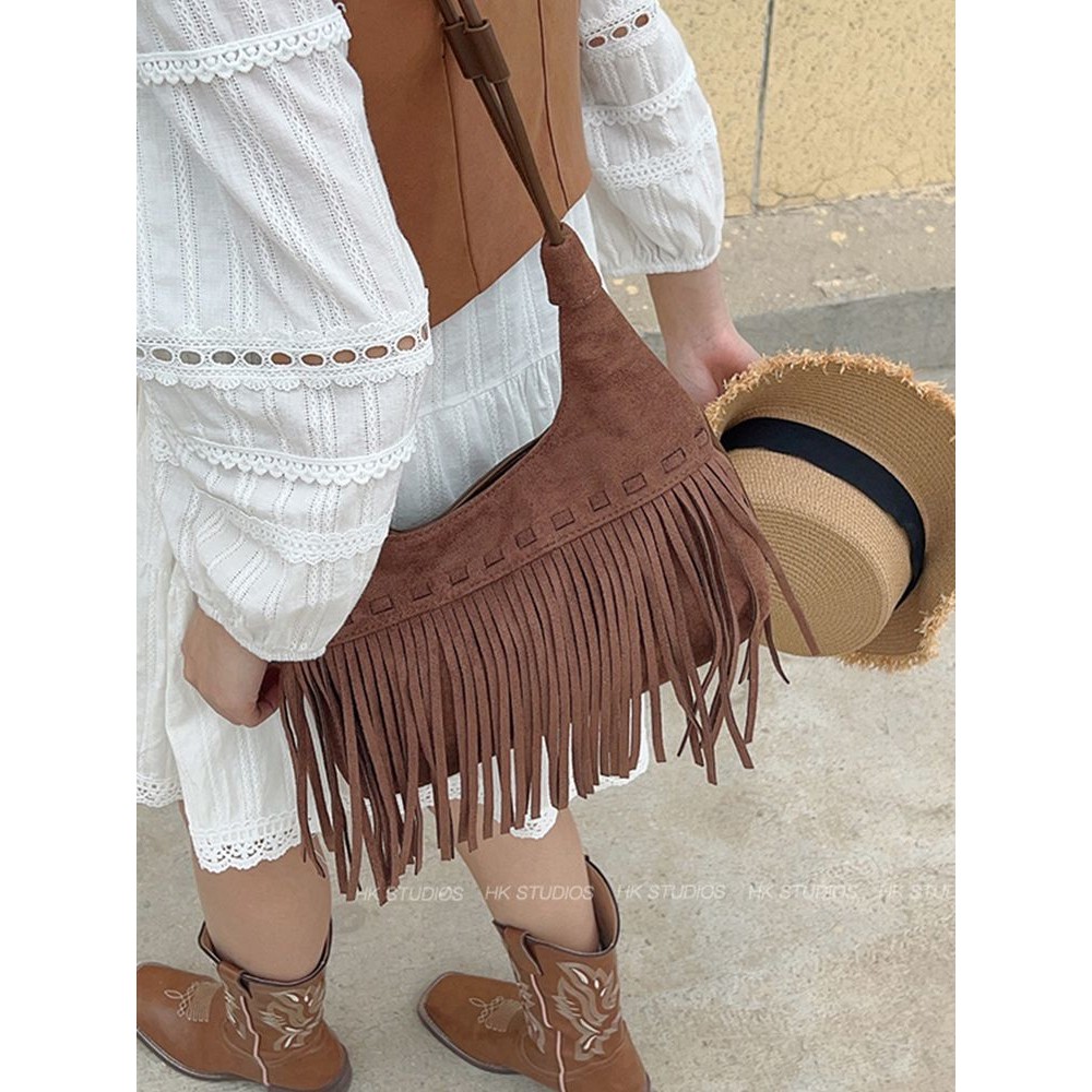 Niche Denim Style Underarm Bag Women Summer Shoulder Messenger Bag Bohemian Retro Flow Bag