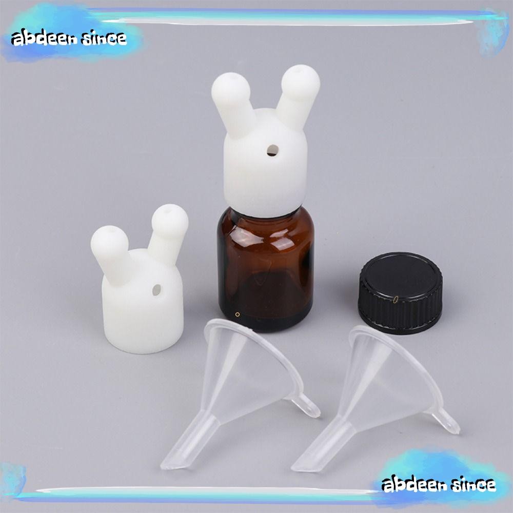 Abdeensince น้ํามันหอมระเหย Inhaler Cap, พลาสติกมินิน้ําหอม Inhaler, Double Hole Leakproof Essential