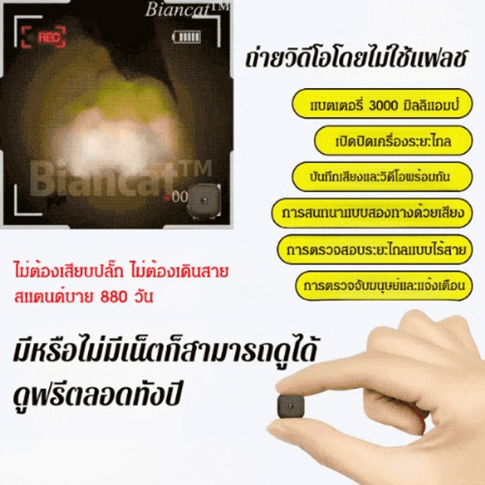 【1080P】กล้องวงจรปิดไร้สายขนาดเล็กสำหรับใช้ในบ้านความละเอียดสูง เล็กง่ายต่อการวาง กล้องวงจรปิดขนาดเล็