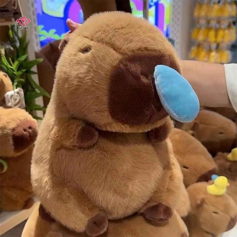 Hwetr ใหม่ปุย Snotty Capybara ตุ๊กตาตุ๊กตา Kawaii Capybara ยืดจมูก Mucus ตุ๊กตาสัตว์ของขวัญวันเกิดใหม่
