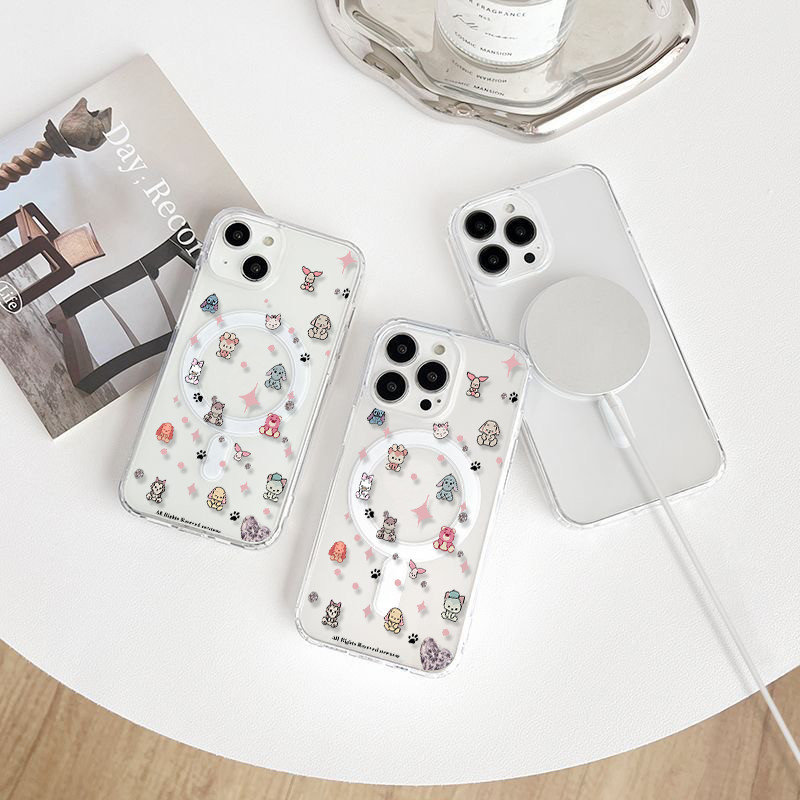 แม่เหล็ก เคสใสกันกระแทก เคสสําหรับไอโฟน 11 เคสชาร์ได้ สำหรับ IPhone 17 16 15 14 13 12 11 PRO MAX 16 15 8 7 Plus X/XS XR - รูปที่ 4