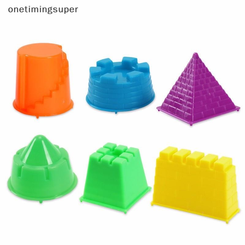 Onetimingsuper ชุดโมเดล 6 ชิ้นแม่พิมพ์ดินทรายชุดทรายสวนสระว่ายน้ําชายหาด,OTP