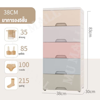 ลิ้นชัก ลิ้นชักใส่ของ เพิ่มหนาตู้ลิ้นชักพลาสติก ชั้นเก็บเสื้อผ้า 3/4/5ชั้น ลิ้นชักใส่ของ กันน้ำกันฝุ่น มีล้อเลื่อน
