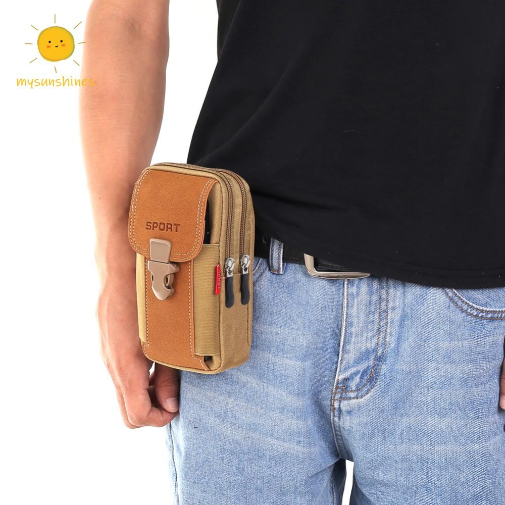 ☀กระเป๋าคาดเอว อเนกประสงค์ ใส่โทรศัพท์มือถือได้ เหมาะกับการวิ่งเล่นกีฬากลางแจ้ง สไตล์ยุทธวิธี สําหรับผู้ชาย