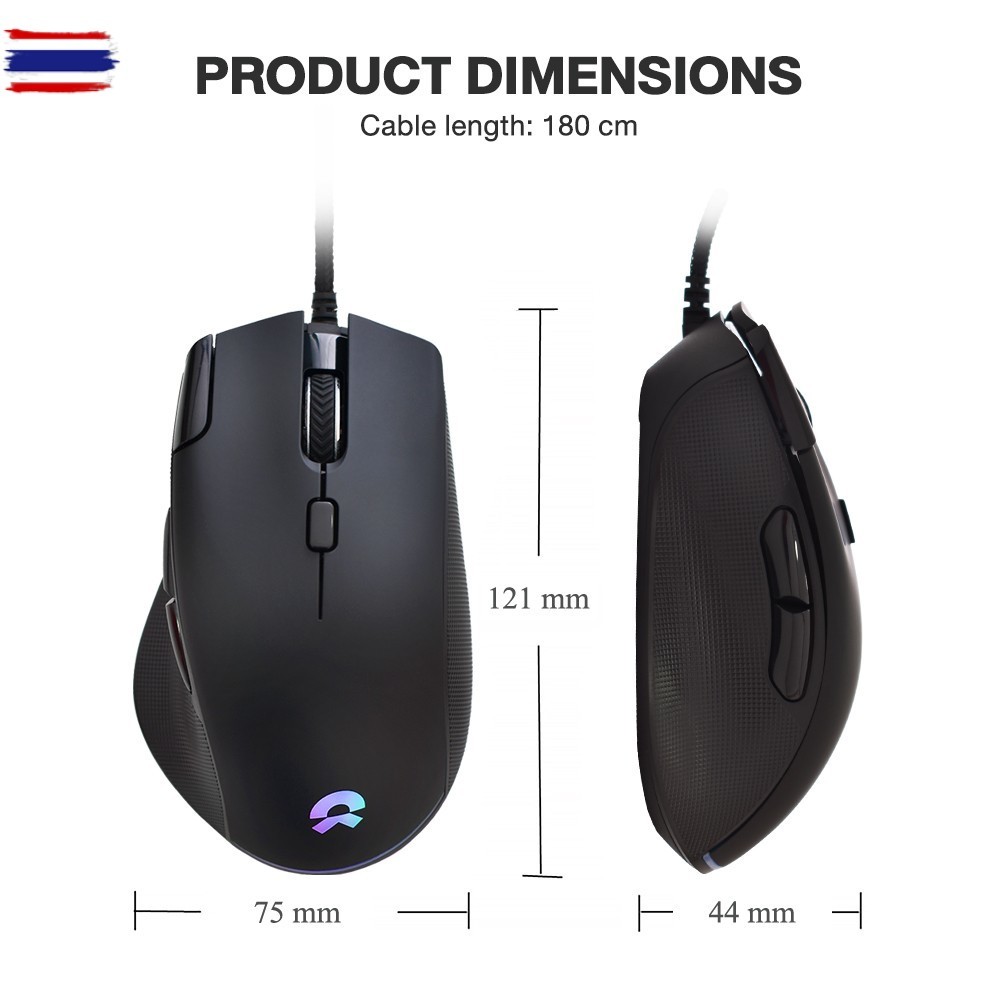 ส่งเร็ว OKER M289 Mouse RGB BACKLIT เมาส์ไฟ RGB เรืองแสง dpi 6 ระดั สูงสุด 7200dpi เม้าส์ สวย ทน DM 