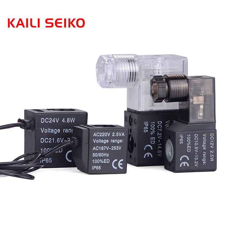 นิวเมติก Air Solenoid วาล์วขดลวดแรงดันไฟฟ้า DC12V/24V AC110V/220V สําหรับ 4v210-08 2v210 4v220 4V110
