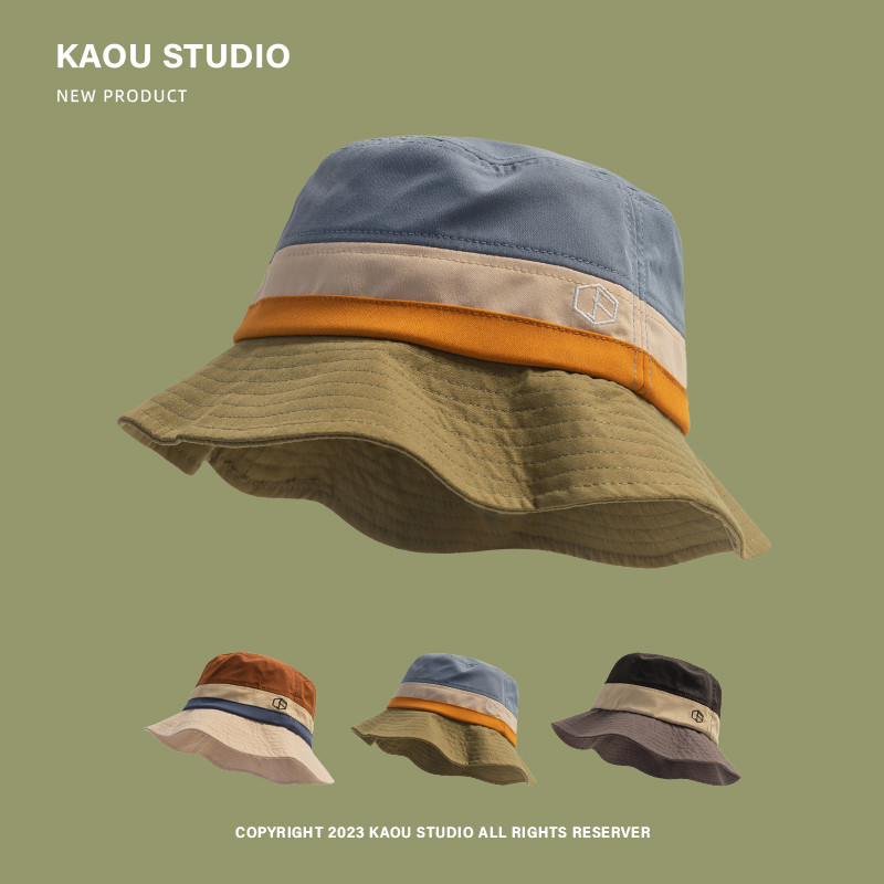วินเทจญี่ปุ่นหมวกชาวประมงผู้ชายผู้หญิงสบายๆหมวกถัง