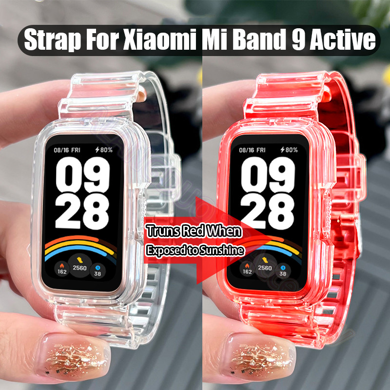 สายรัดข้อมือโปร่งใสสําหรับ Xiaomi Smart Band 9 Active Clear Glacier สําหรับ Mi Band9 Active NFC เปลี่ยนสร้อยข้อมืออุปกรณ์เสริม Sunshine Symphony สายรัด ราคา ถูกที่สุด ดีลบีเคเค แกลเลอรีภาพที่ 2