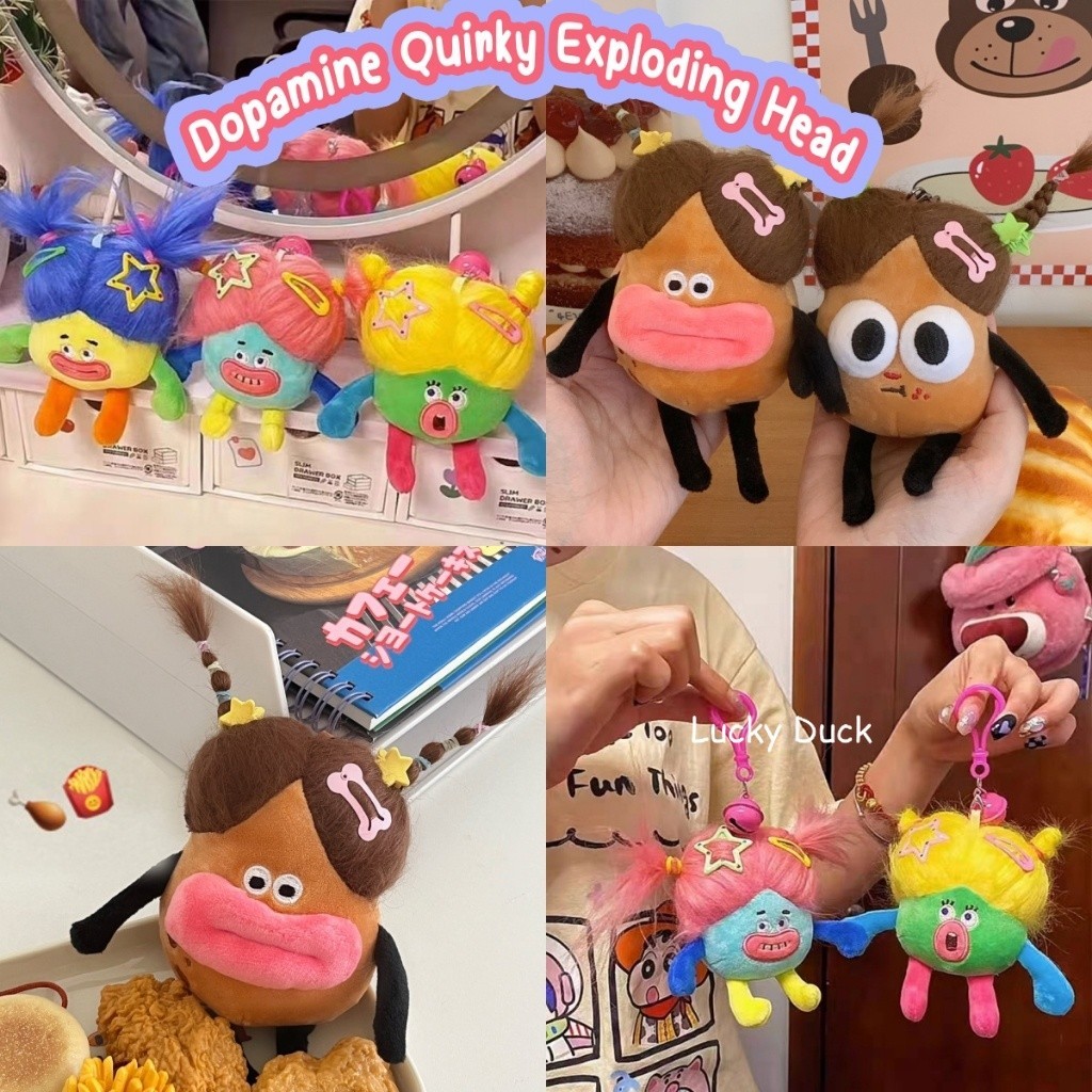พวงกุญแจตุ๊กตา Dopamine Quirky Exploding Head น่ารัก คาปิบาร่า