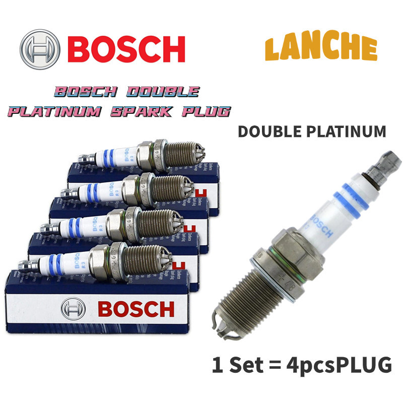 Bosch ปลั๊กหัวเทียน แพลตตินัม แบบคู่ สําหรับเครื่องยนต์ BMW E60 520 LCI E90 318i 320i X1 E84 sdrive 18i E87 118i 120i E46 318i N46 12120032136
